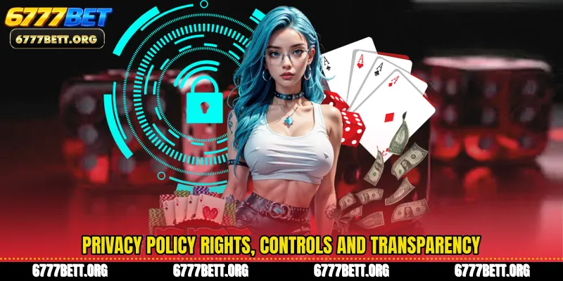 Privacy Policy rights, controls and transparency